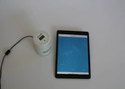 RadonEye Daten im Tablet